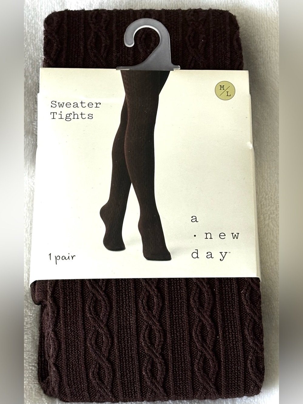 A New Day Sweater Tights Foraging Brown NWT New With Tags